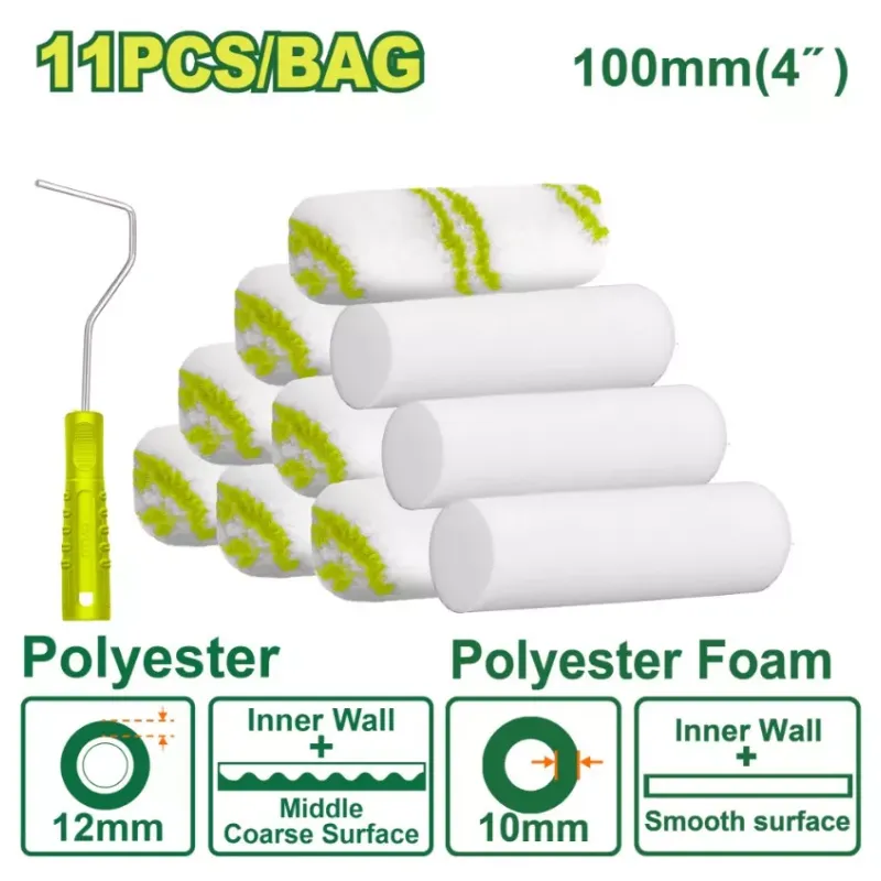 Ներսի պատերի ներկագլանների հավաքածու 100մմ DTCB5411 Ներսի պատերի ներկագլանների հավաքածու 100մմ DTCB5411