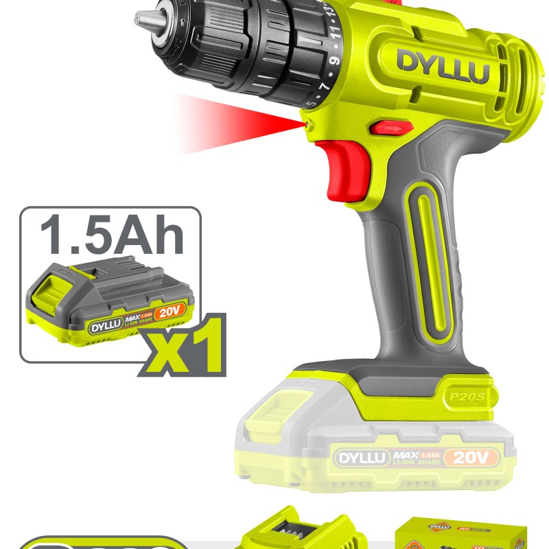 Մարտկոցային պտուտակադարձիչ (դռել) 20 Վ / 1․5 Ա / 35 Նմ / DTCDP511