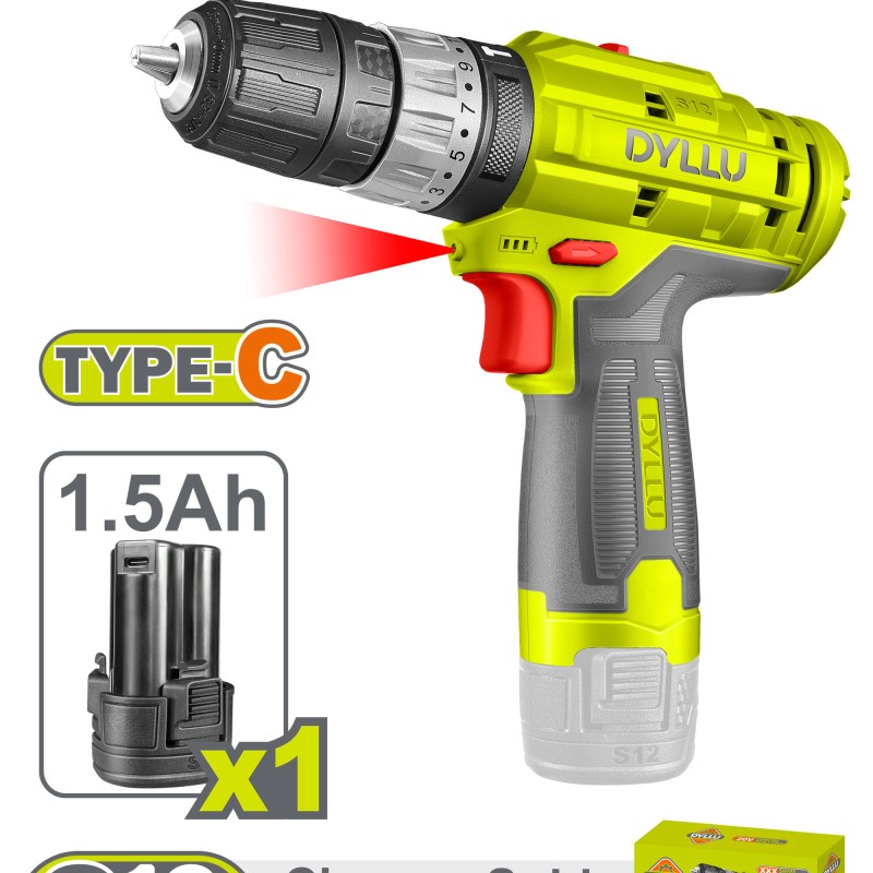 Մարտկոցային Հարվածային պտուտատակադարձիչ (դռել) 12 Վ / 1․5 Ա / 20 Նմ / DTCDS540