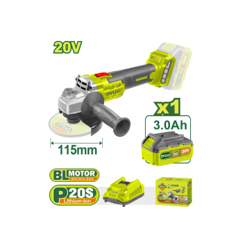 Անկյունային հղկող մեքենա (Բալգարկա) 20 Վ 115 մմ DTLAPM21