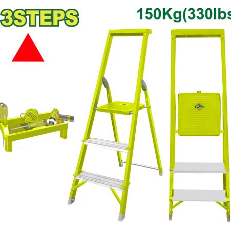 Պողպատե և ալյումինե կենցաղային աստիճան 3 քայլ DTLD1H03