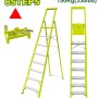 Պողպատե և ալյումինե կենցաղային աստիճան 8 քայլ DTLD1H08