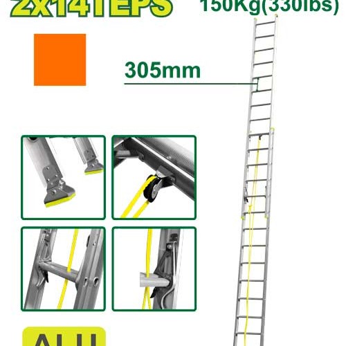 Երկարացվող աստիճան 2x14 քայլ DTLD8H28 Երկարացվող աստիճան 2x14 քայլ DTLD8H28