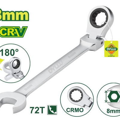 Ճկուն համակցված  բանալի ճռիկով 141 մմ (Չափս՝ 8 մմ) DTSA6108