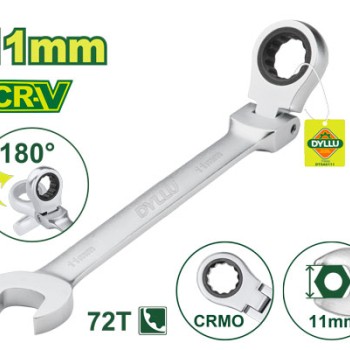Ճկուն համակցված  բանալի ճռիկով 166 մմ (Չափս՝ 11 մմ) DTSA6111