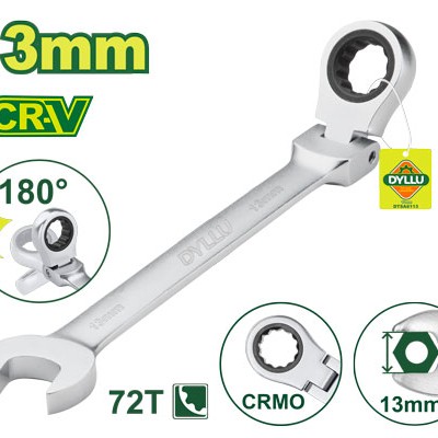Ճկուն համակցված  բանալի ճռիկով 183 մմ (Չափս՝ 13 մմ) DTSA6113