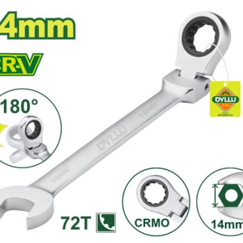 Ճկուն համակցված  բանալի ճռիկով 193 մմ (Չափս՝ 14 մմ) DTSA6114