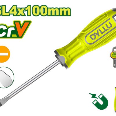 Տափակ Պտուտակահան SL 4x100 մմ DTSD1244