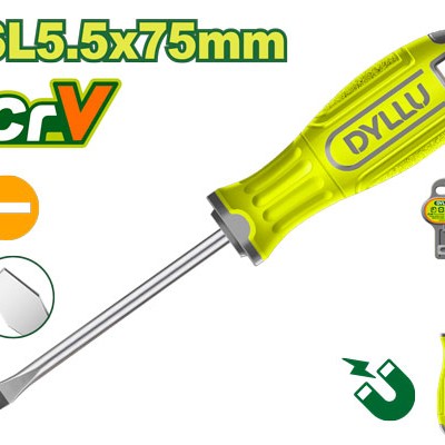 Տափակ Պտուտակահան SL 5.5x75 մմ DTSD1253