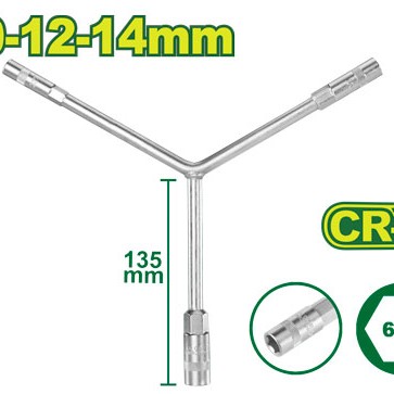 Y-տեսքով վարդակի բանալի 135 մմ (Չափս՝ 10-12-14 մմ) DTTH2102