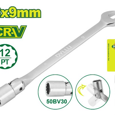 Երկկողմանի ճկուն վարդակով բանալի 180 մմ (Չափս՝ 8x9 մմ) DTTH2E01 Երկկողմանի ճկուն վարդակով բանալի 180 մմ (Չափս՝ 8x9 մմ) DTTH2E01