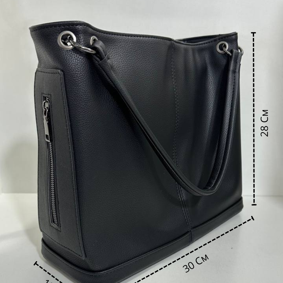 Կանացի պայուսակ ուսադիրով Սև
