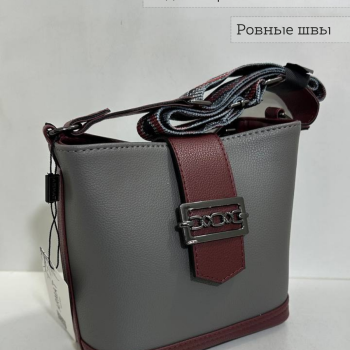Կանացի պայուսակ ուսադիրով Մուգ մոխրագույն