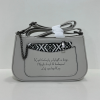 Women's Shoulder Bag with lettering Grey