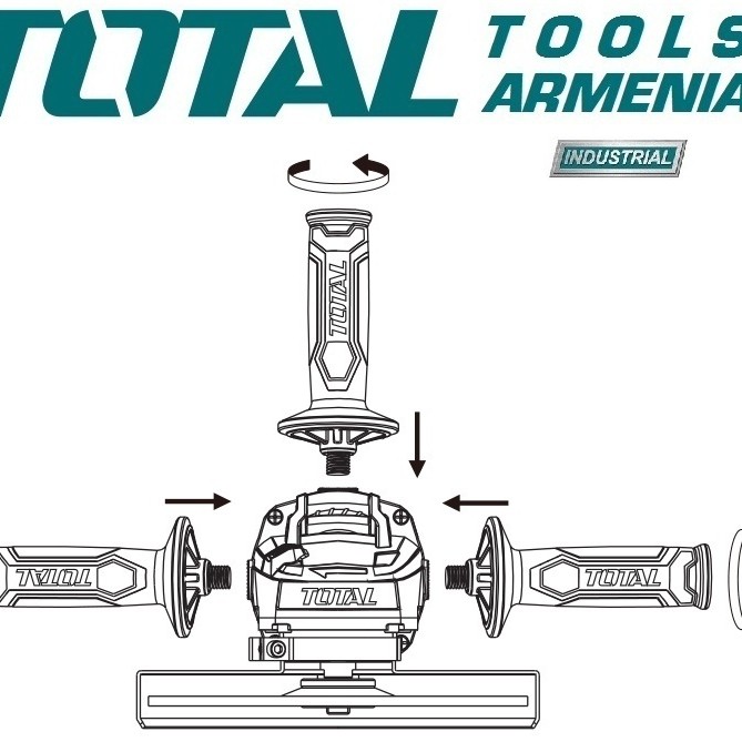 Անկյունային հղկող մեքենա (ԱՀՄ) - Բալգարկա /1400Վատտ/125մմ/Արտադրական/INDUSTRIAL