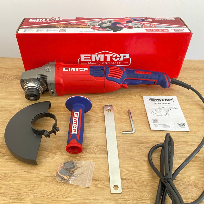 Անկյունային Հղկող Մեքենա Emtop EAGR20073 – Բալգարկա 2000Վտ, 180մմ սկավառակի տրամագիծ