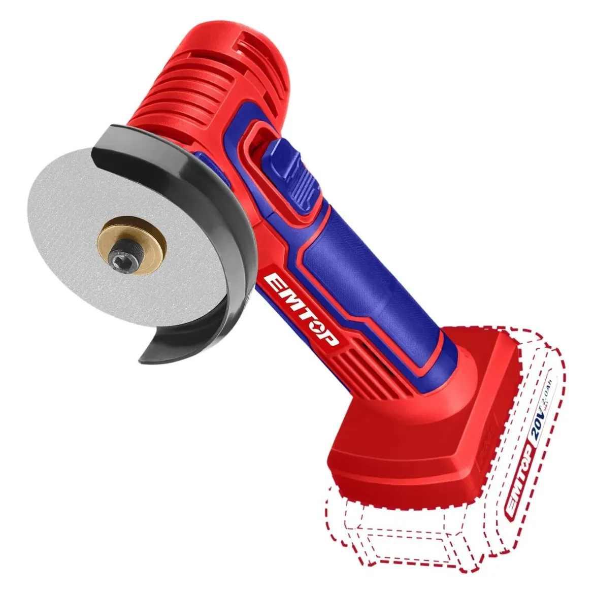 Մարտկոցային Անկյունային Հղկող Մեքենա - (Փոքր Բալգարկա) |EMTOP ELAG7601 20Վ, 76մմ Մարտկոցային Անկյունային Հղկող Մեքենա - (Փոքր Բալգարկա) |EMTOP ELAG7601 20Վ, 76մմ