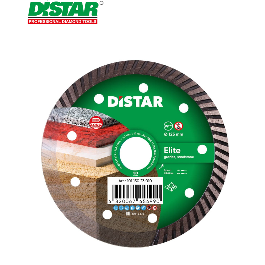 Ալմաստե կտրող սկավառակ DISTAR Turbo 125 Elite 125x22.22x10x2.2mm Ալմաստե կտրող սկավառակ DISTAR Turbo 125 Elite 125x22.22x10x2.2mm