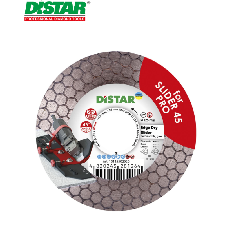 Ալմաստե կտրող սկավառակ 125 մմ DISTAR Edge Dry Slider 10115502020 Ալմաստե կտրող սկավառակ 125 մմ DISTAR Edge Dry Slider 10115502020