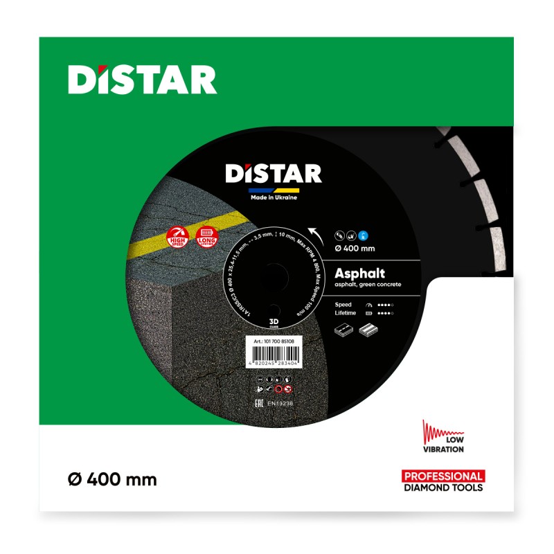 Ալմաստե կտրող սկավառակ ասֆալտի 400 մմ Distar 10170085108 Asphalt Ալմաստե կտրող սկավառակ ասֆալտի 400 մմ Distar 10170085108 Asphalt