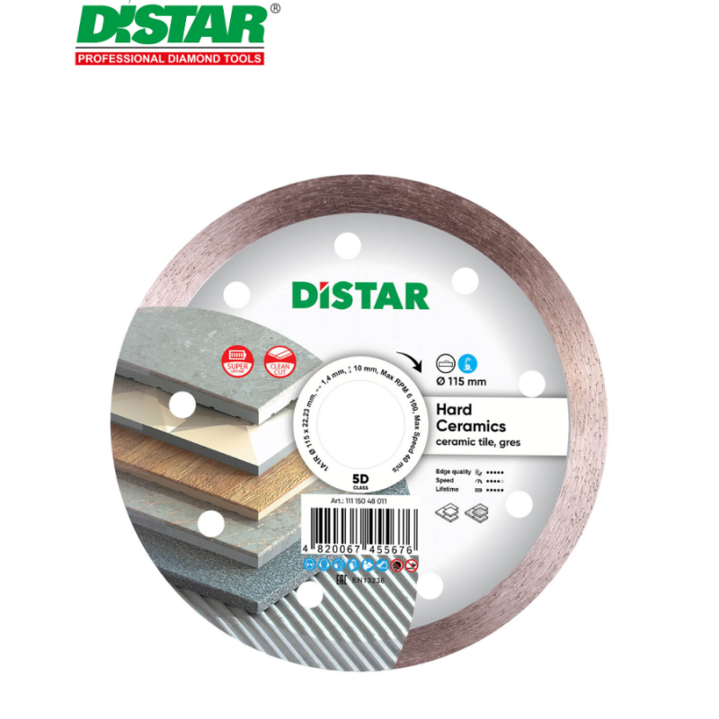 Ալմաստե կտրող սկավառակ 115 մմ Distar Hard Ceramics 11115048011 Ալմաստե կտրող սկավառակ 115 մմ Distar Hard Ceramics 11115048011