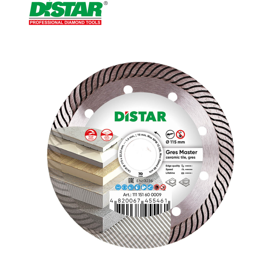 Ալմաստե կտրող սկավառակ 115 մմ Distar Gres Master 11115160009