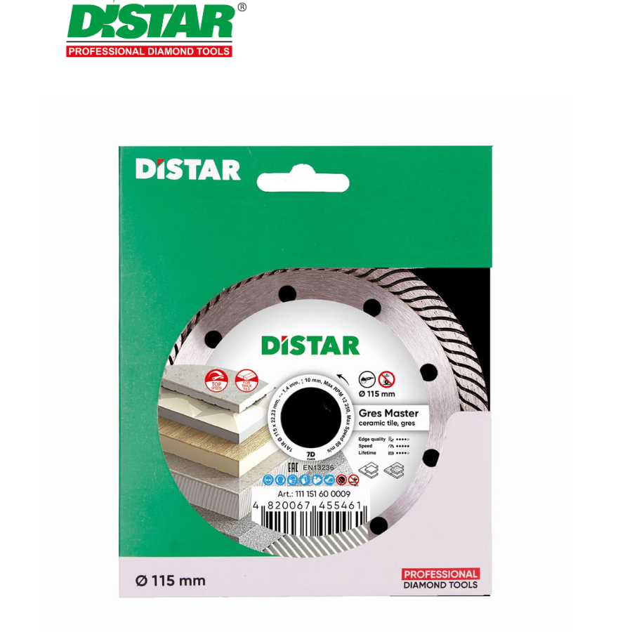Ալմաստե կտրող սկավառակ 115 մմ Distar Gres Master 11115160009