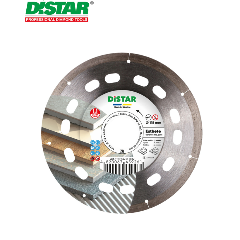 Ալմաստե կտրող սկավառակ 115 մմ DISTAR Esthete 11115421009 Ալմաստե կտրող սկավառակ 115 մմ DISTAR Esthete 11115421009