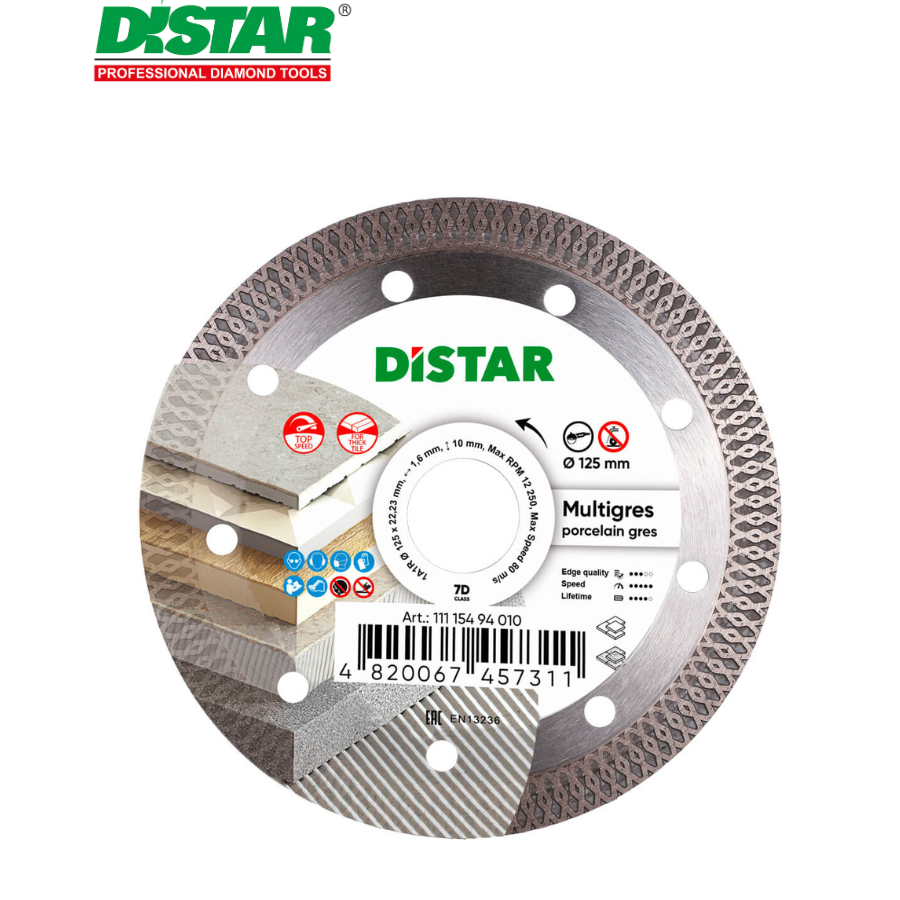 Ալմաստե կտրող սկավառակ 1A1R 125 Multigres 125x22.22x1.4 - 10x1.6mm  