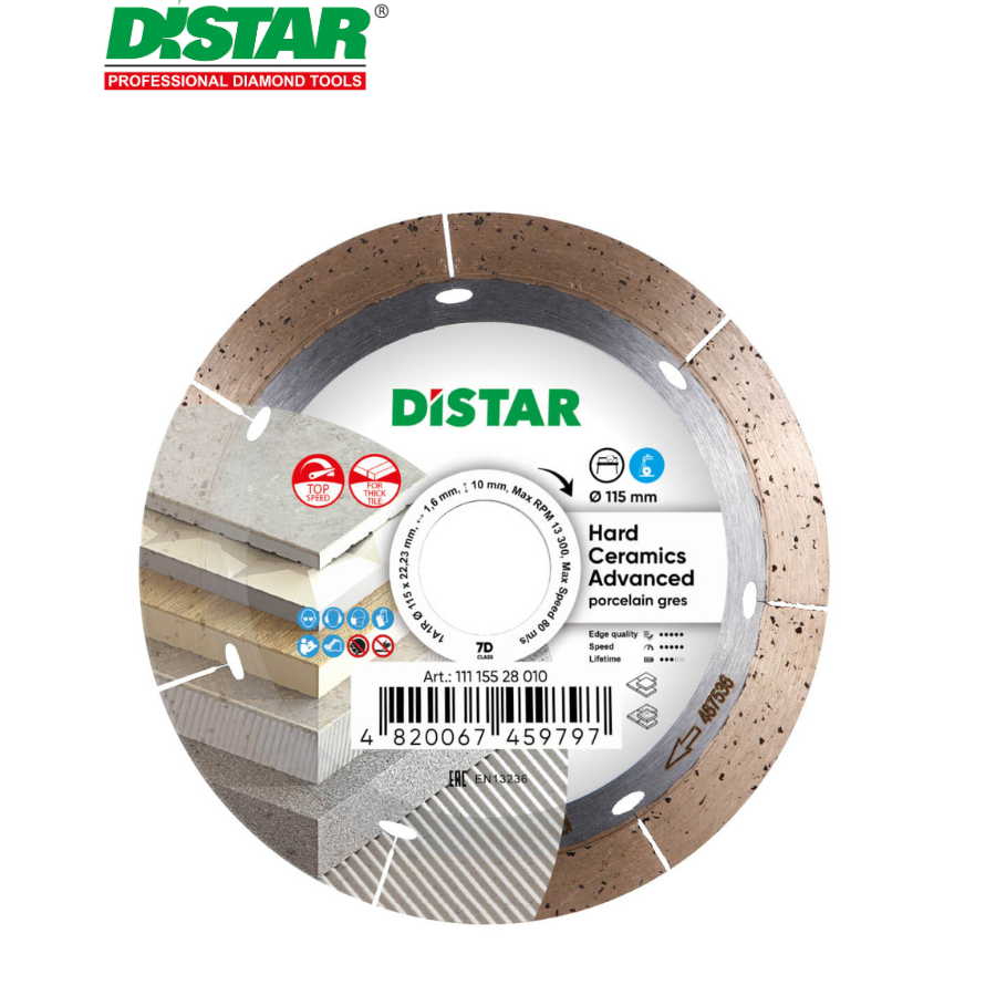 Ալմաստե սկավառակ  Distar Hard Ceramics Advanced 115x22.23x10x1.6