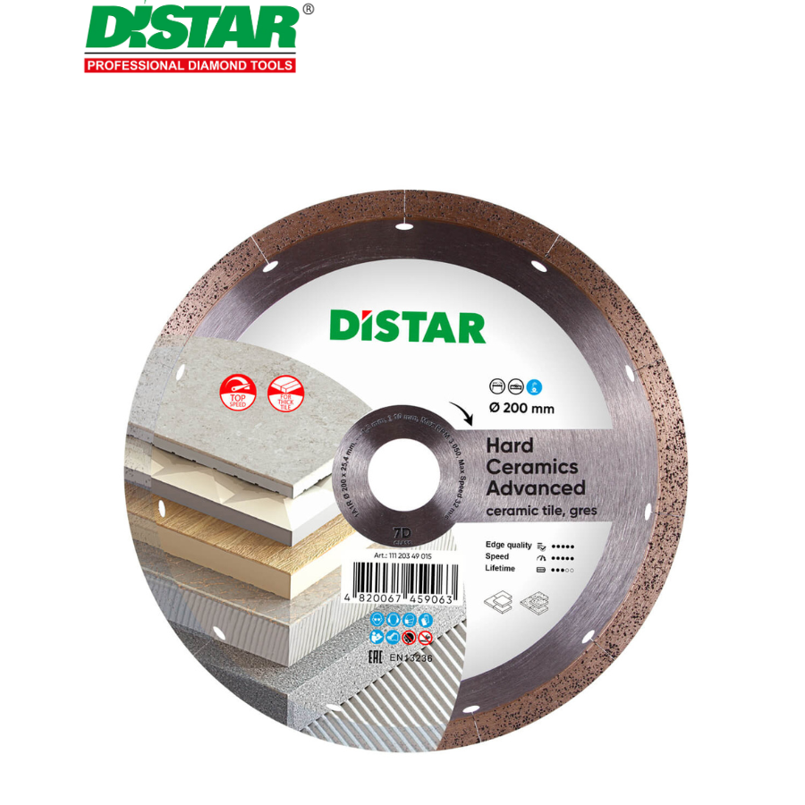 Ալմաստե կտրող սկավառակ 200 մմ Distar Hard ceramics Advanced 11120349015