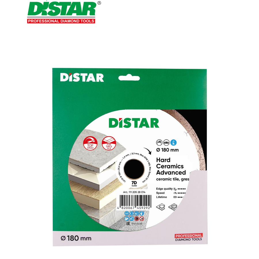 Սկավառակ ալմաստե կերամիկական սալիկի Distar 1A1R 180 Hard Ceramics Advanced 11120528014