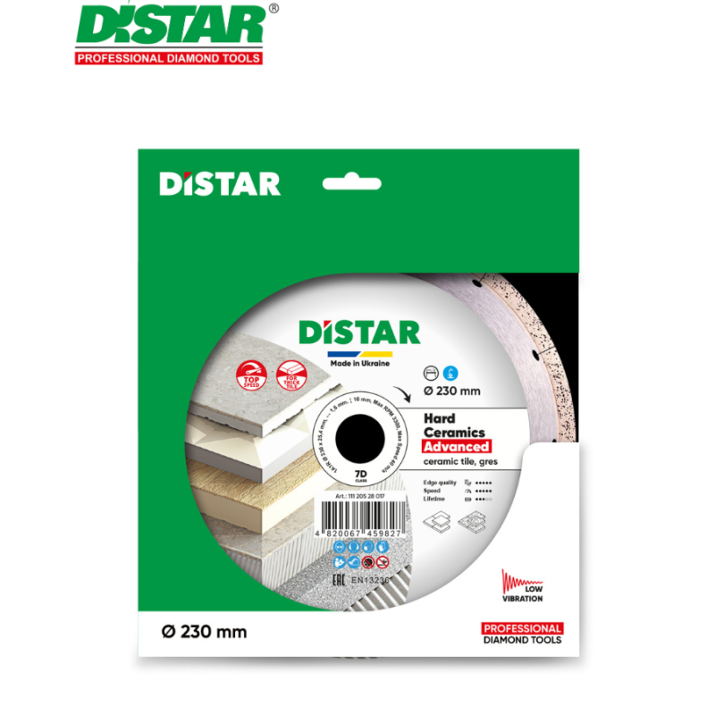 Սկավառակ ալմաստե ճենապակյա քարերի և կոշտ կերամիկայի կտրման համար 230 մմ Hard ceramics Advanced Distar 11120528017 Սկավառակ ալմաստե ճենապակյա քարերի և կոշտ կերամիկայի կտրման համար 230 մմ Hard ceramics Advanced Distar 11120528017