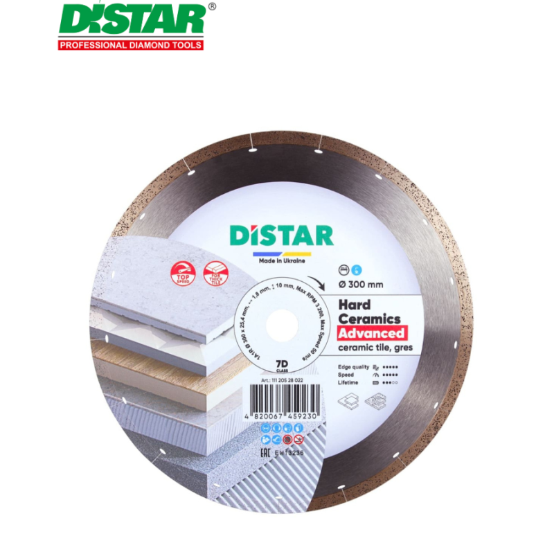 Ալմաստե կտրող սկավառակ 300 մմ Distar Hard Ceramics Advanced 11120528022 Ալմաստե կտրող սկավառակ 300 մմ Distar Hard Ceramics Advanced 11120528022