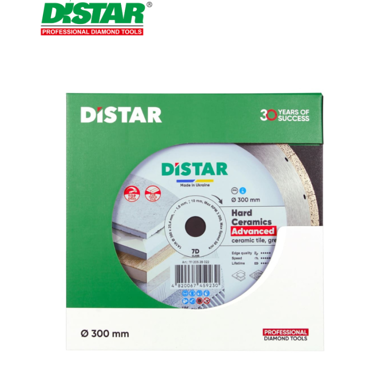 Ալմաստե կտրող սկավառակ 300 մմ Distar Hard Ceramics Advanced 11120528022 Ալմաստե կտրող սկավառակ 300 մմ Distar Hard Ceramics Advanced 11120528022