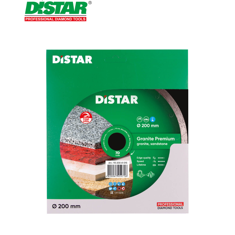 Ալմաստե կտրող սկավառակ 200 մմ Distar Granite Premium 11320061015 Ալմաստե կտրող սկավառակ 200 մմ Distar Granite Premium 11320061015