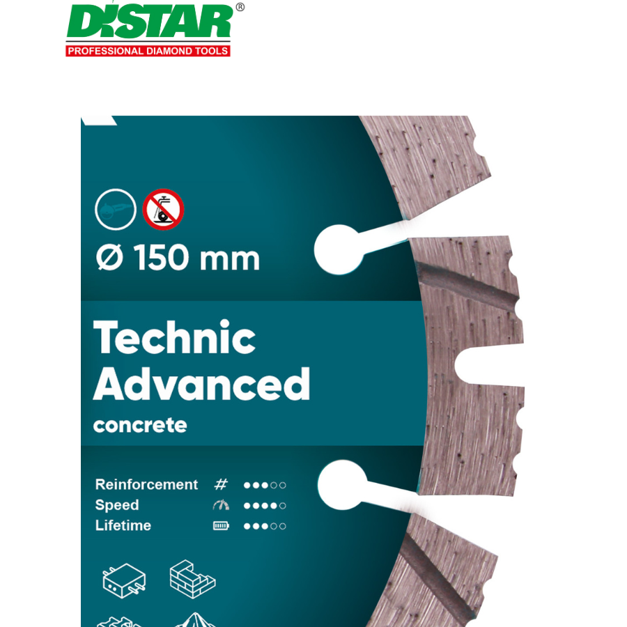 Ալմաստե կտրող սկավառակ 150 մմ Distar Technic Advanced 14315347012