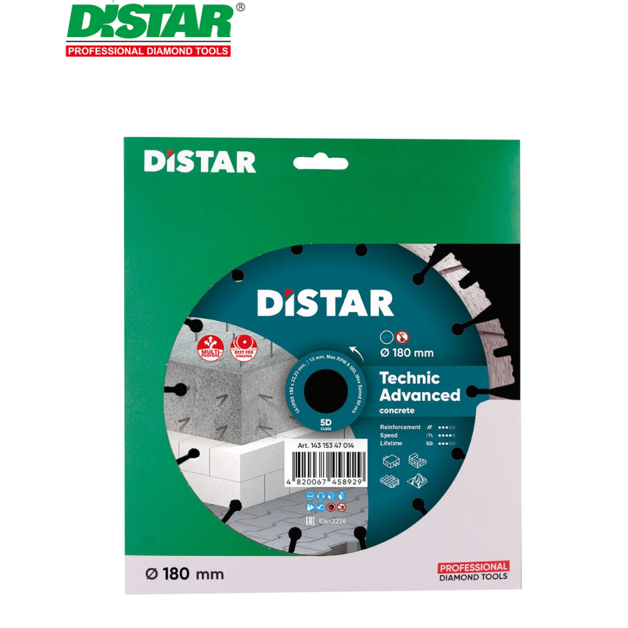 Ալմաստե կտրող սկավառակ 180 մմ Distar Technic Advanced 14315347014