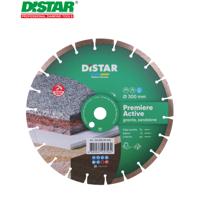 Ալմաստե կտրող սկավառակ 300 մմ Distar Premier Active 14320060022 Ալմաստե կտրող սկավառակ 300 մմ Distar Premier Active 14320060022