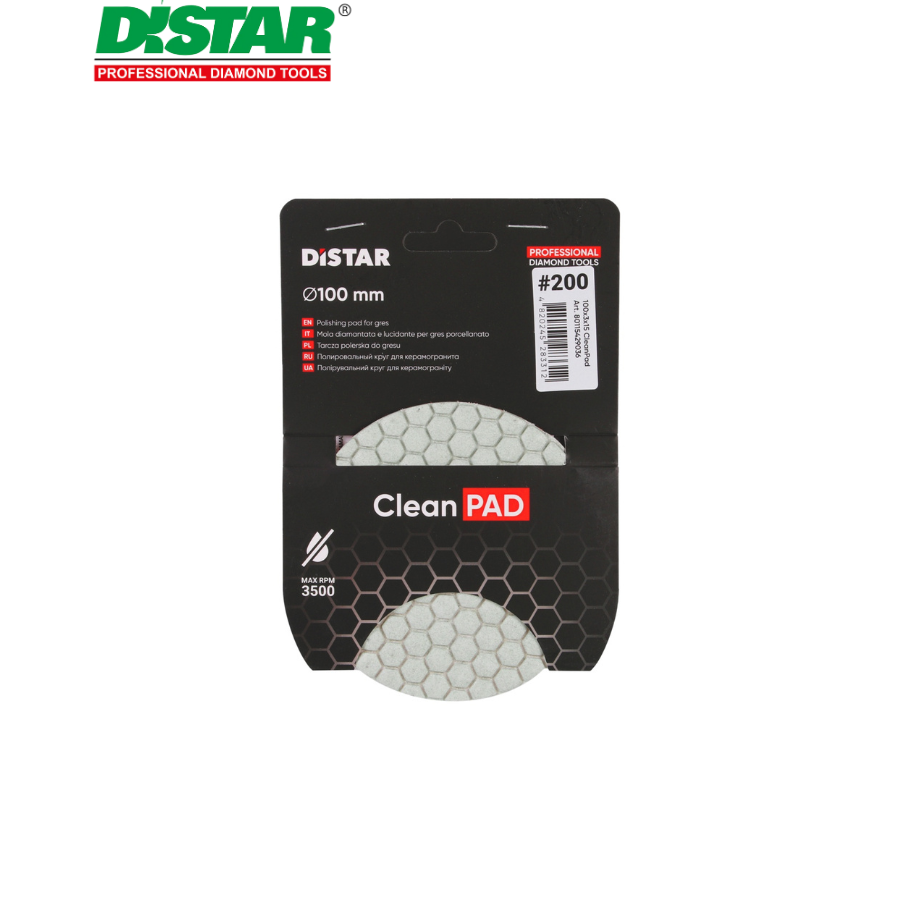 Սկավառակ փայլեցման ալմաստե  Distar 100x3x15 CleanPad #200 80115429036