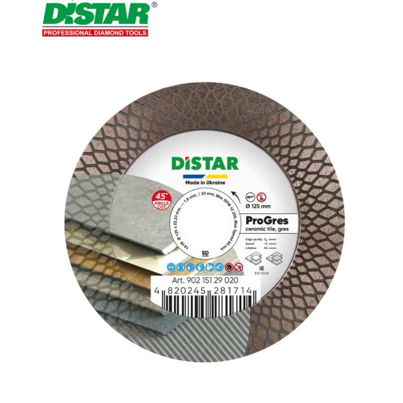 Ալմաստե կտրող սկավառակ 125x22.22x20x1.9mm 1A1R 125 PRO Gres