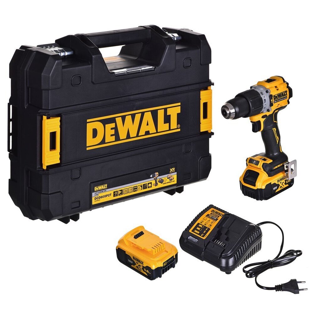 Մարտկոցային պտուտակադարձիչ / 90 Նմ / 18 Վ / Dewalt DCD805P2T-QW