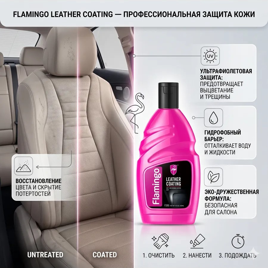 Кондиционер и защита кожи салона авто, 300мл