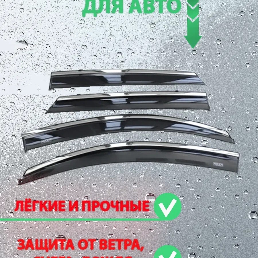 Дефлекторы для автомобиля Tesla Y 2020-2024 ветровики