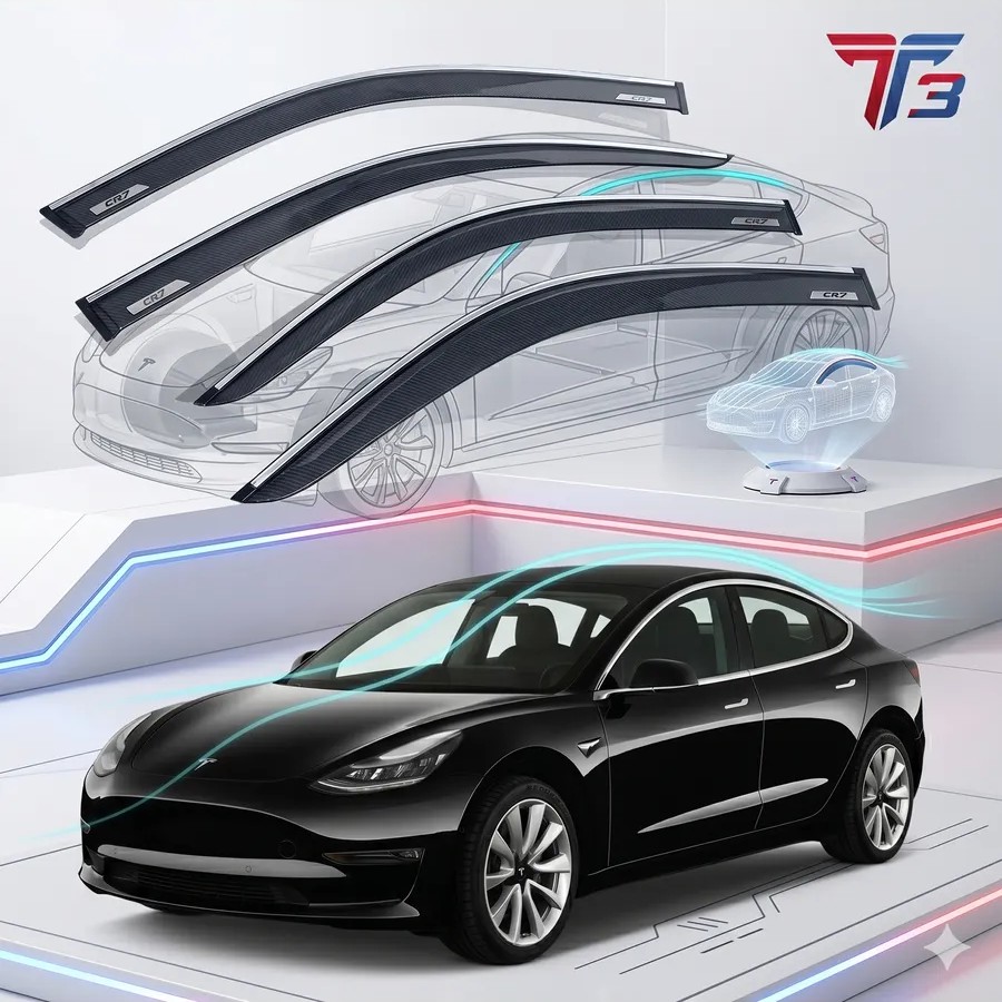 Дефлекторы для автомобиля Tesla Y 2020-2024 ветровики
