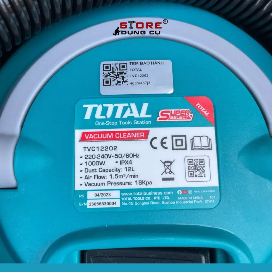 Пылесос 1000Вт TOTAL TVC12202 Пылесос 1000Вт TOTAL TVC12202