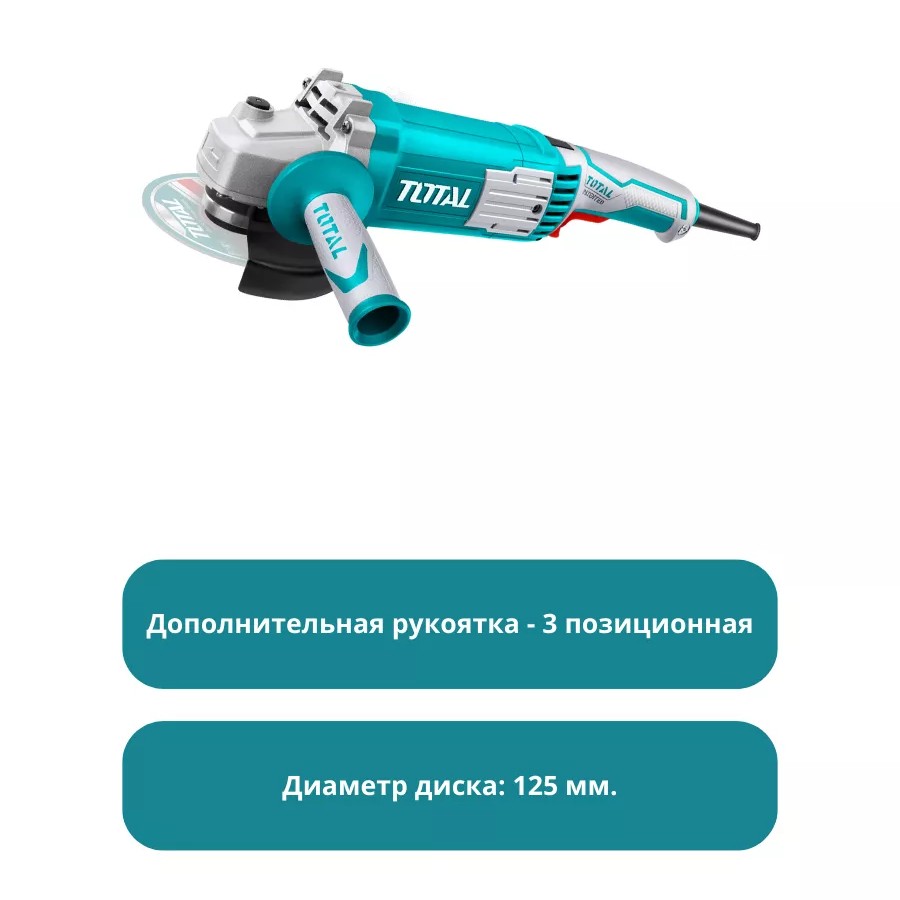 Угловая шлифовальная машина 1500 Вт TOTAL TG11512526 