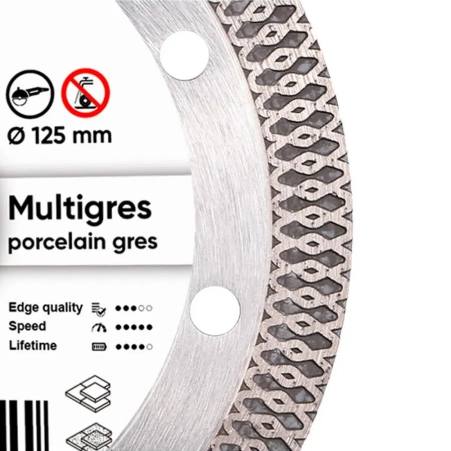 Алмазный диск отрезной 1A1R 125 Multigres 125x22.22x1.4 - Алмазный диск отрезной 1A1R 125 Multigres 125x22.22x1.4 -