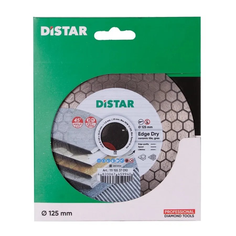 Алмазный диск отрезной 1A1R 125x22.22x25x1.6mm Edge Dry Алмазный диск отрезной 1A1R 125x22.22x25x1.6mm Edge Dry