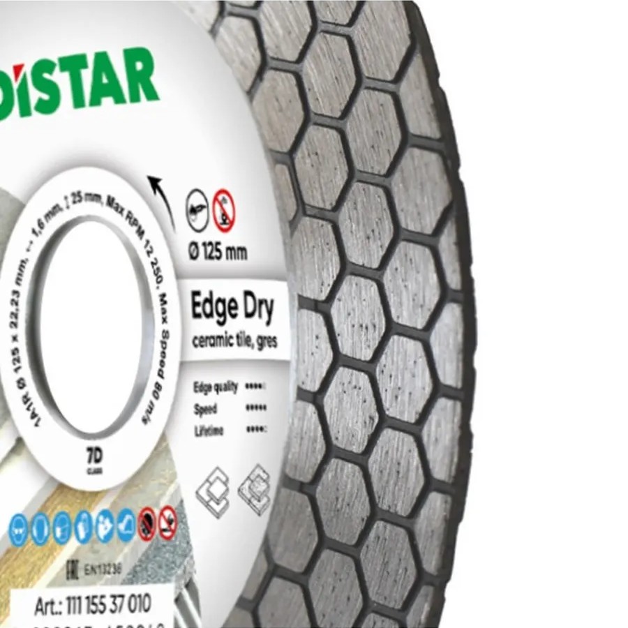 Алмазный диск отрезной 1A1R 125x22.22x25x1.6mm Edge Dry Алмазный диск отрезной 1A1R 125x22.22x25x1.6mm Edge Dry